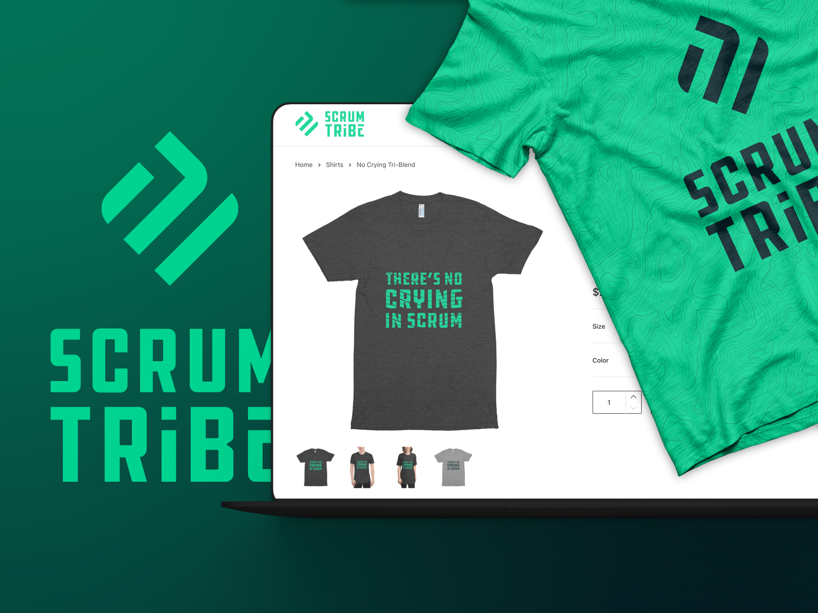 Scrum Tribe website mockup