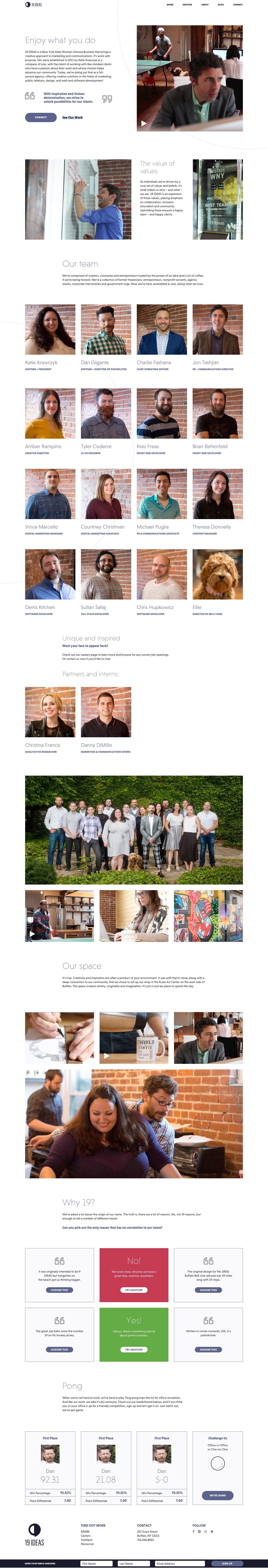 19 IDEAS new about page