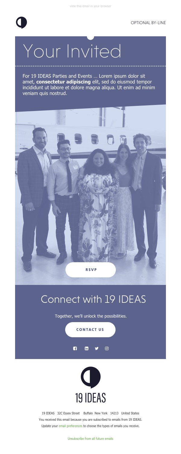 19 IDEAS email invitation