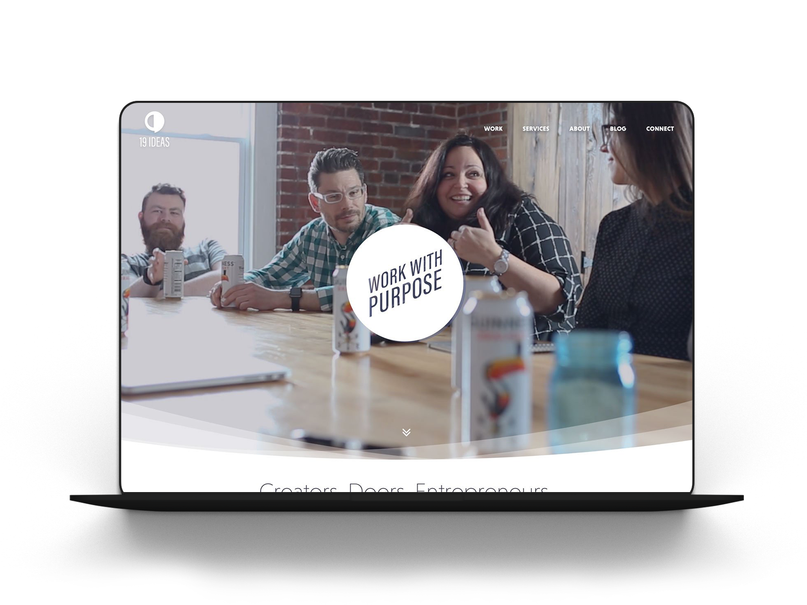 19 IDEAS homepage on a device