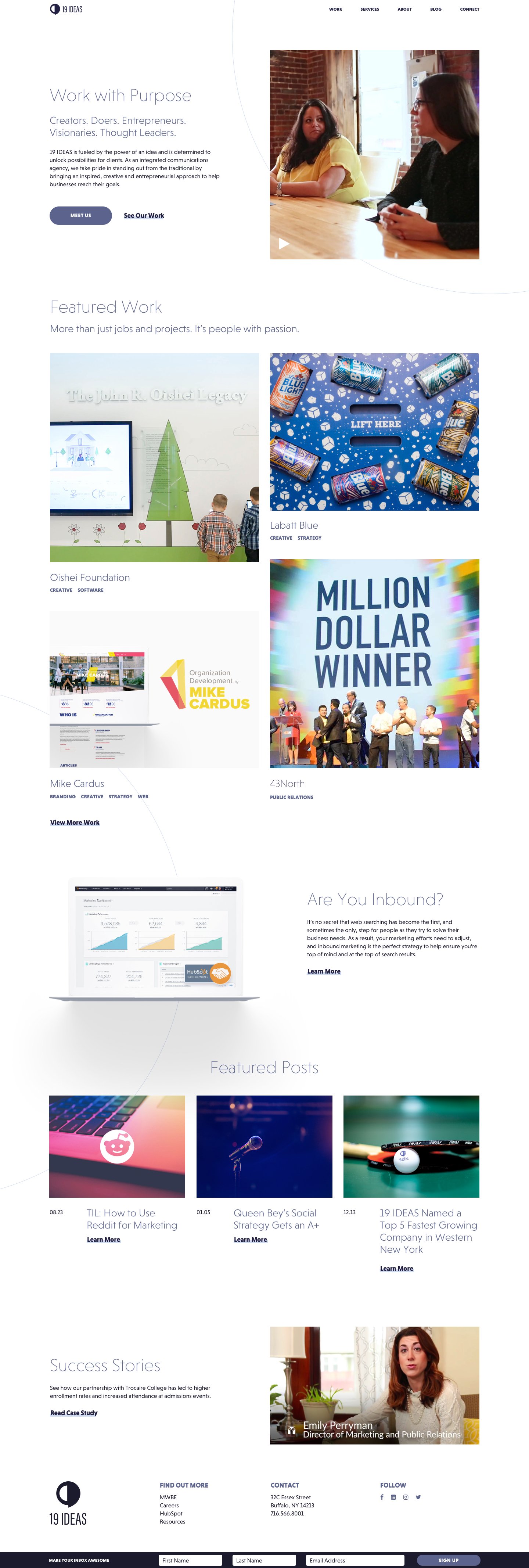 19 IDEAS new homepage