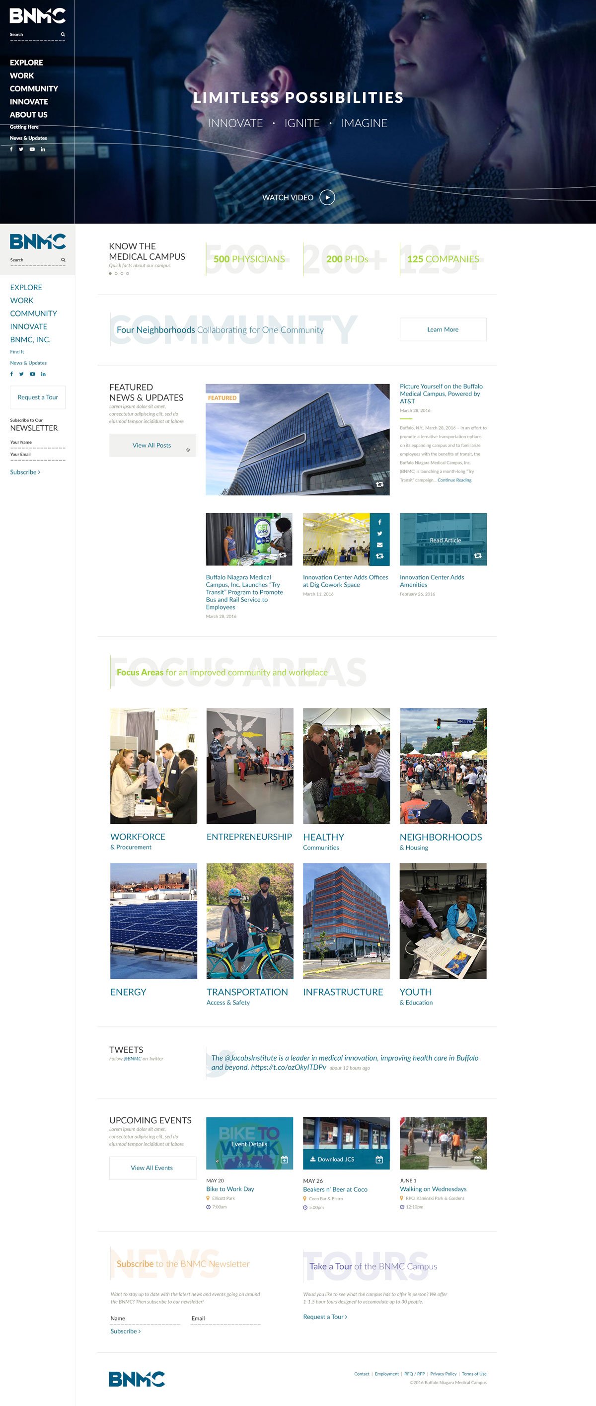 Buffalo Niagara Medical Campus homepage