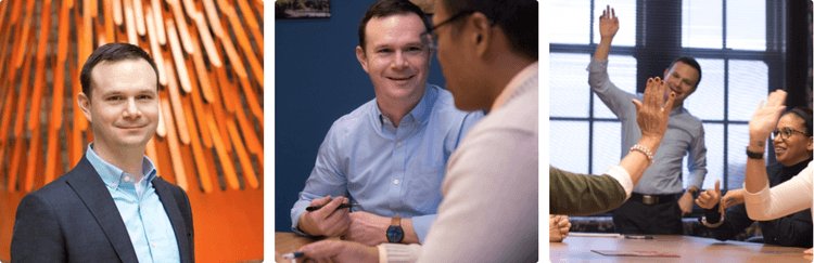 Photography captured of Mike Cardus working with clients