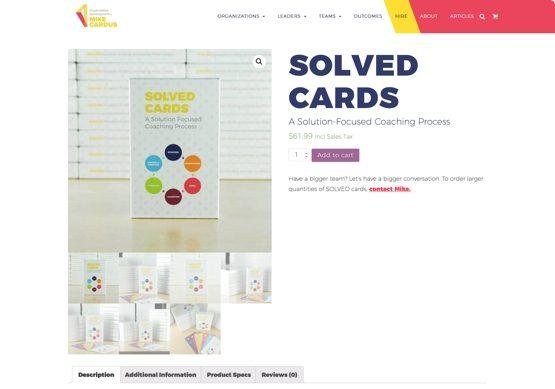 SOLVED Cards product page on the website