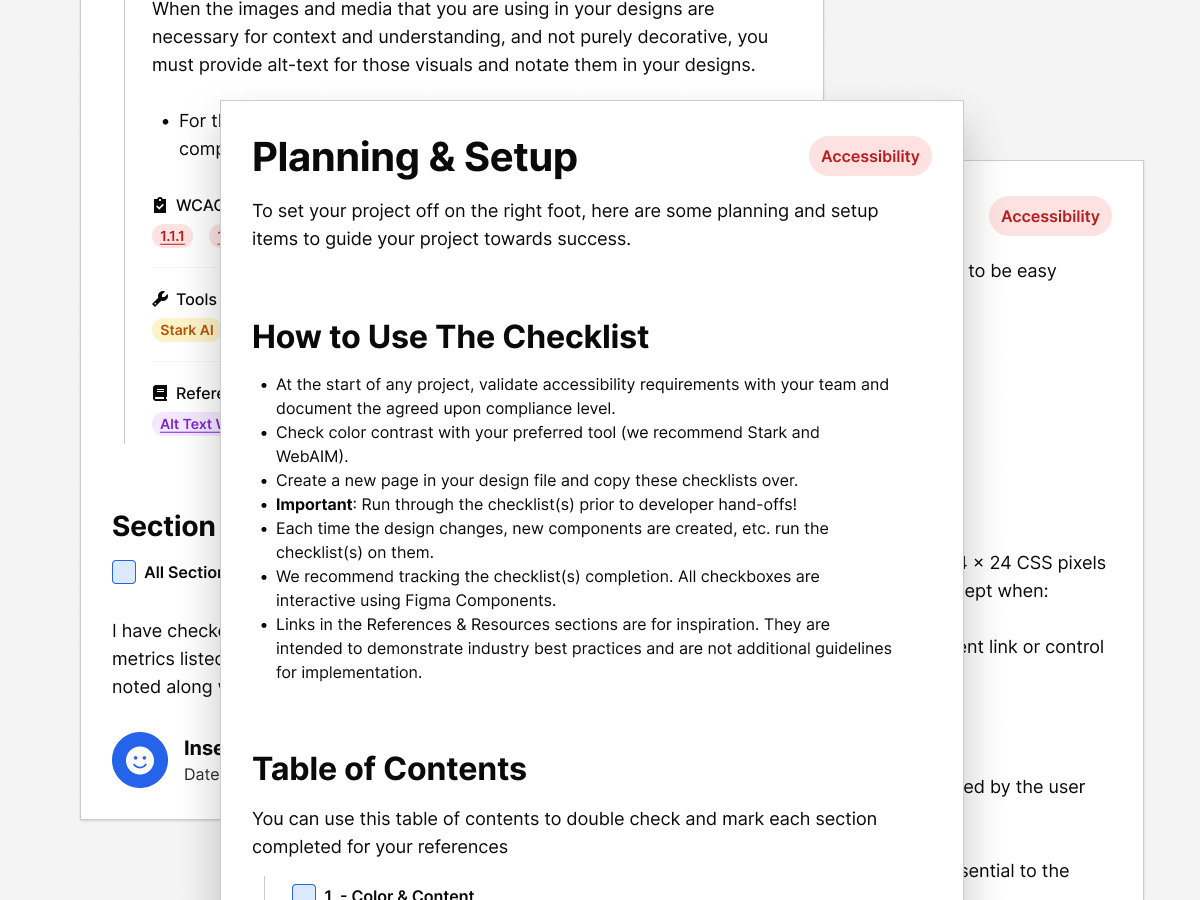 Coderre Design library accessibility checklist