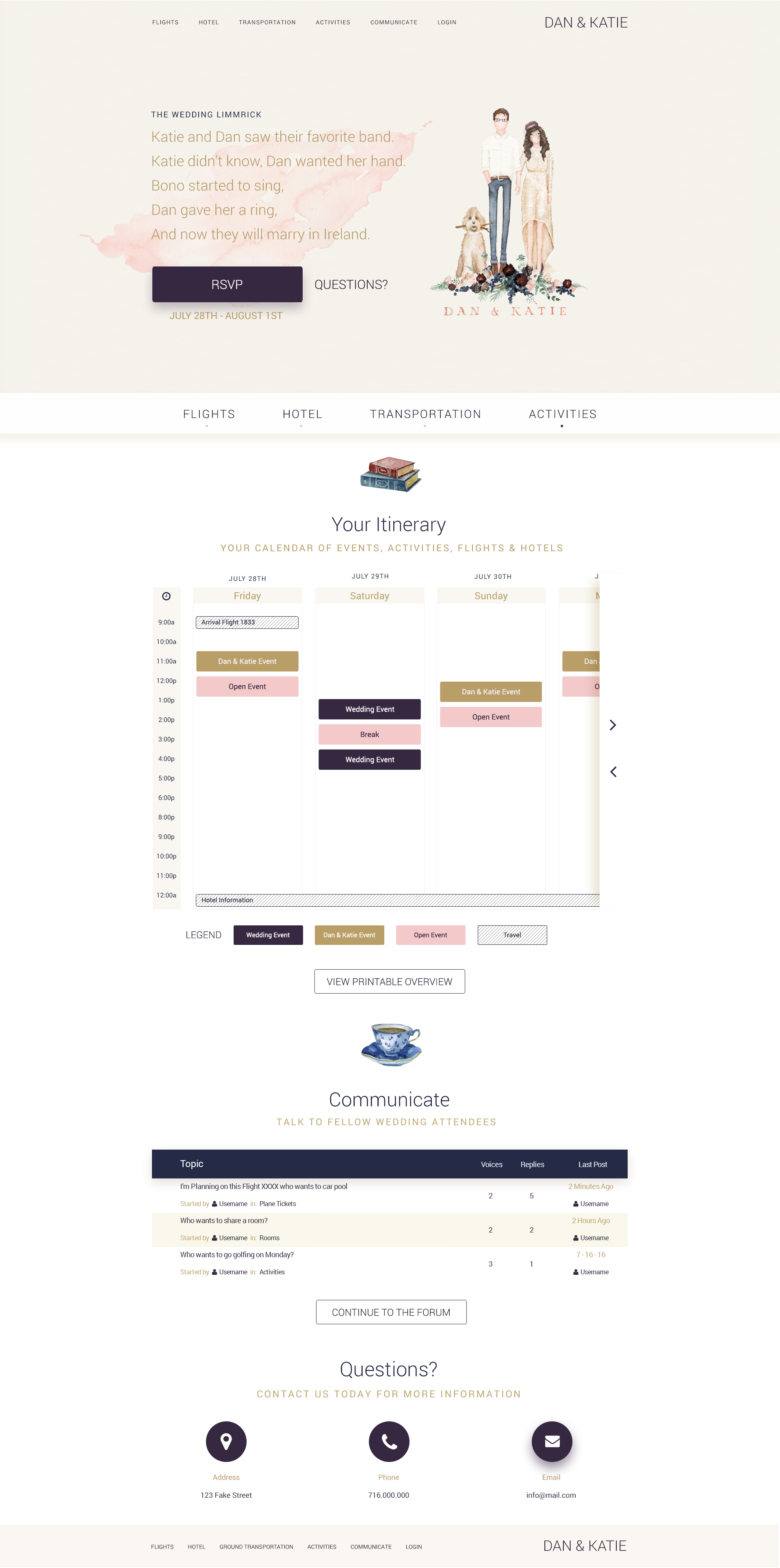 DanandKat.ie activities tab