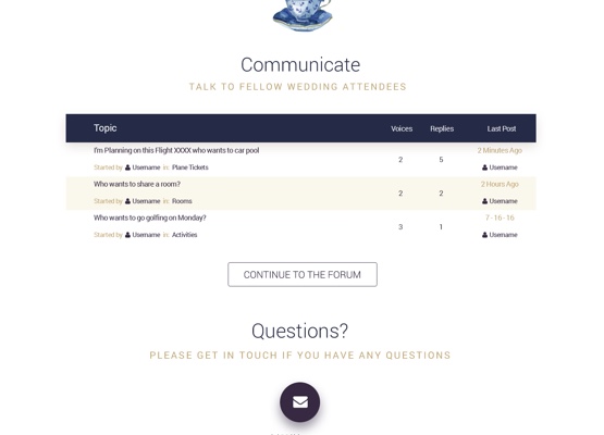 Guest forum and communication module