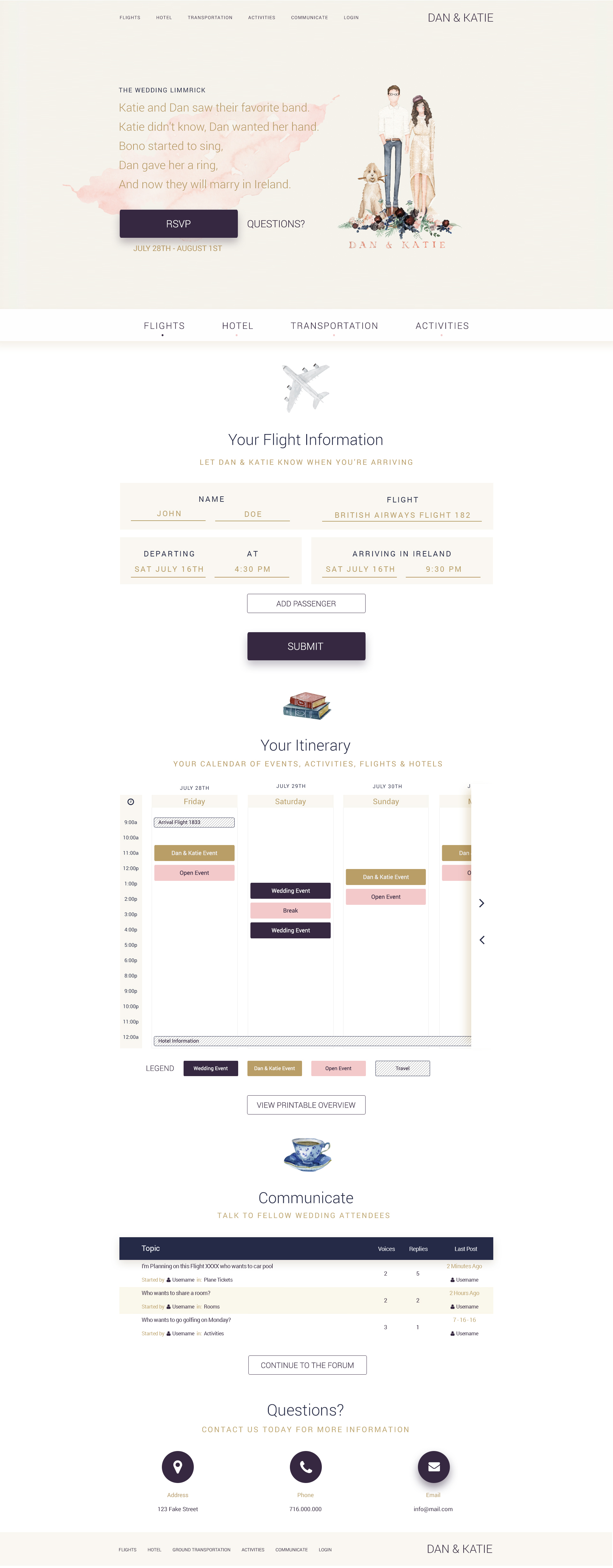 DanandKat.ie flights tab