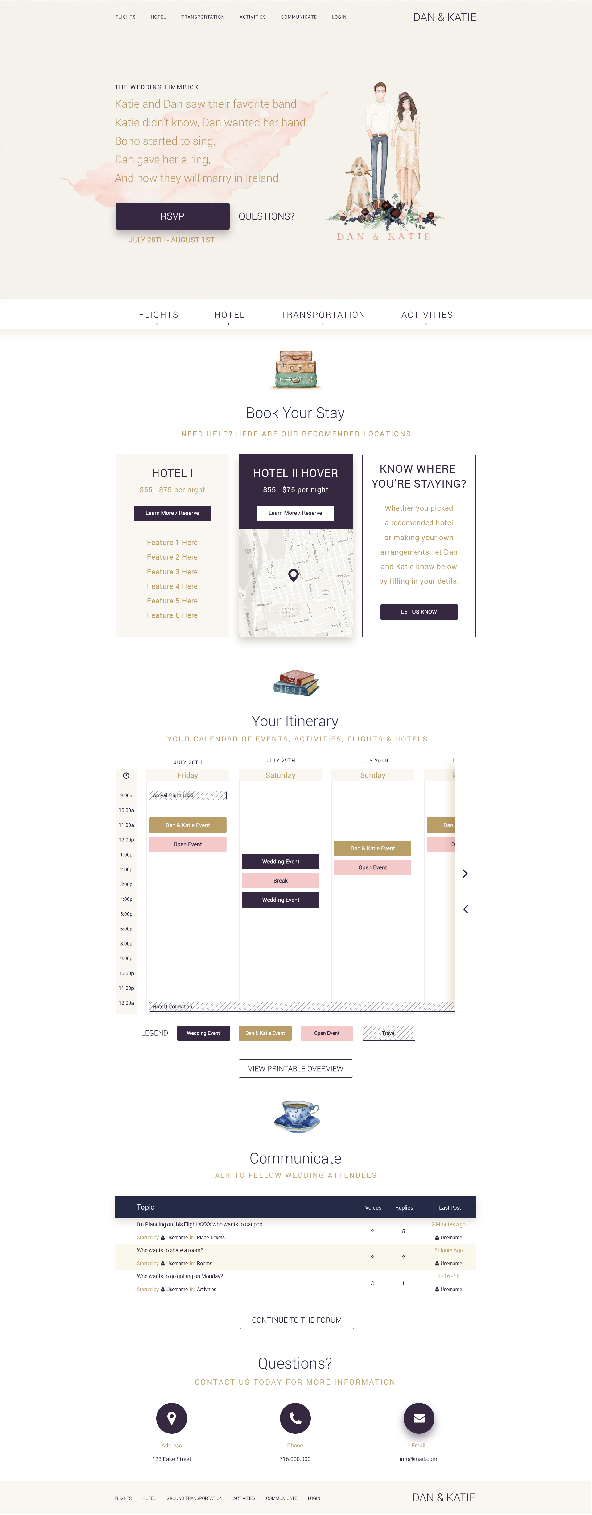 DanandKat.ie hotels tab