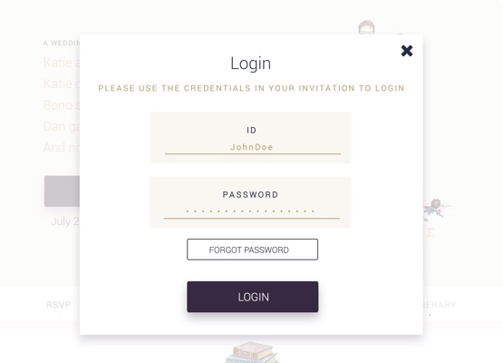 DanandKat.ie private account login screen