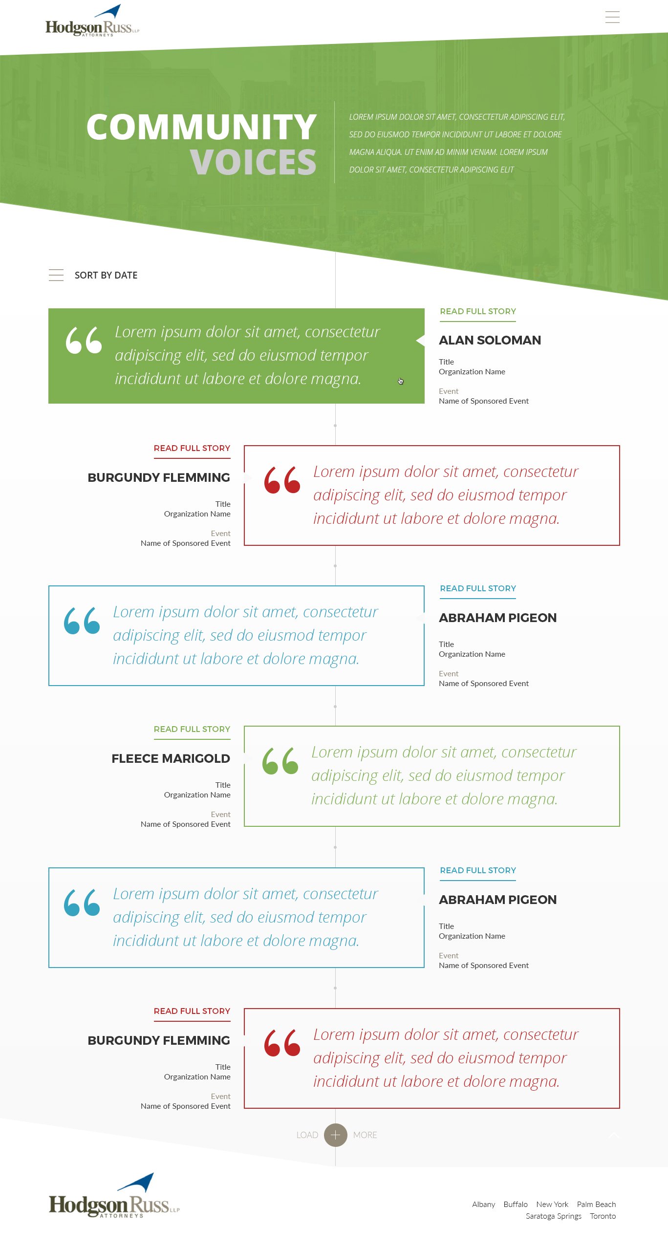 Hodgson Russ Community Voices page