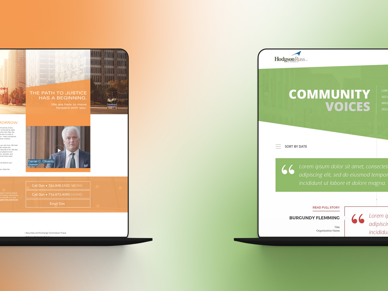 Hodgson Russ landing pages