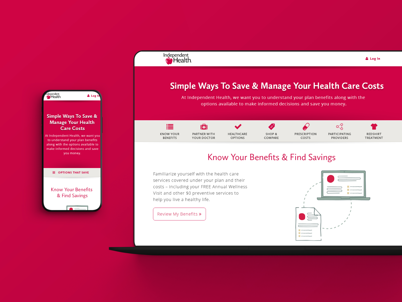 Independent Health Simple Ways To Save landing page hero