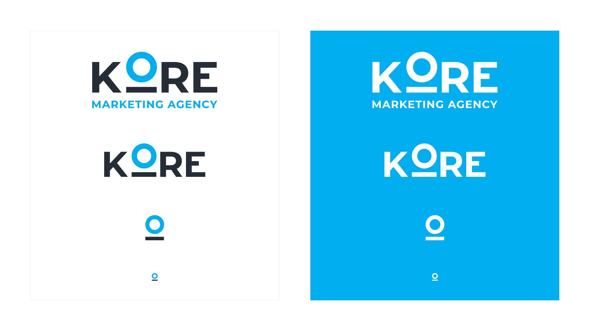 Kore Marketing Agency responsive logo breakdown