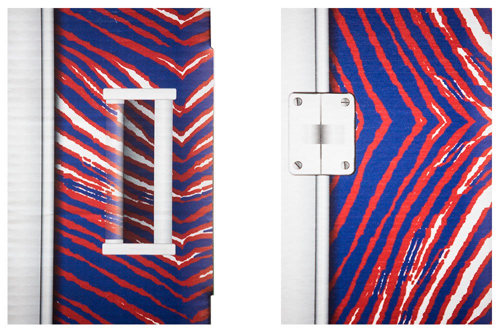 Labatt Blue & Zubaz cooler details