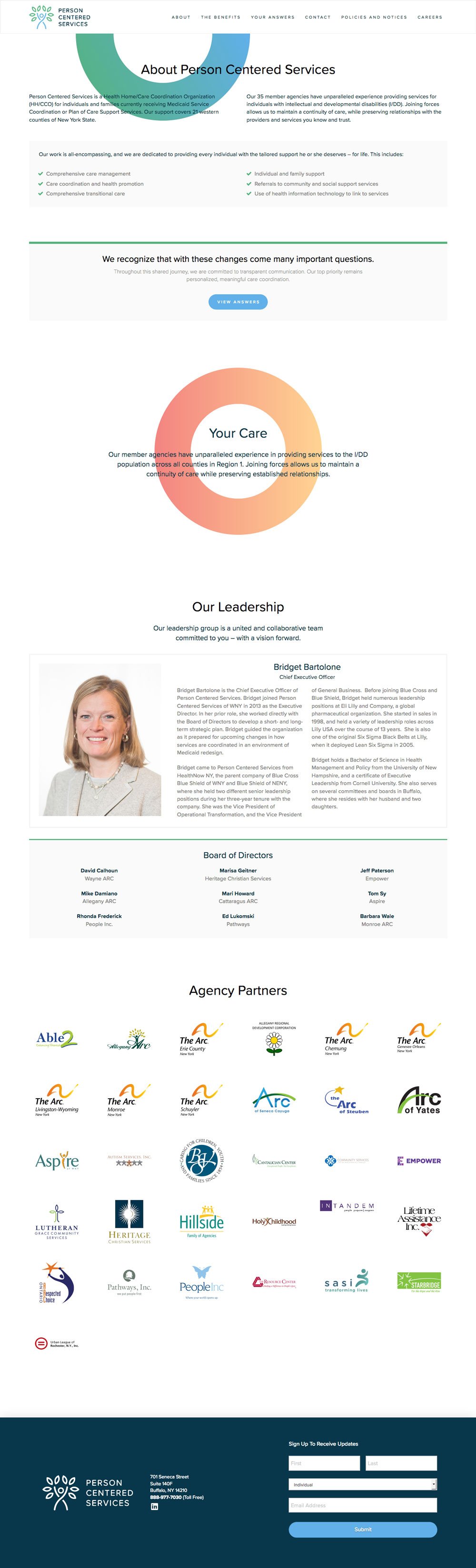 Person Centered Services about page