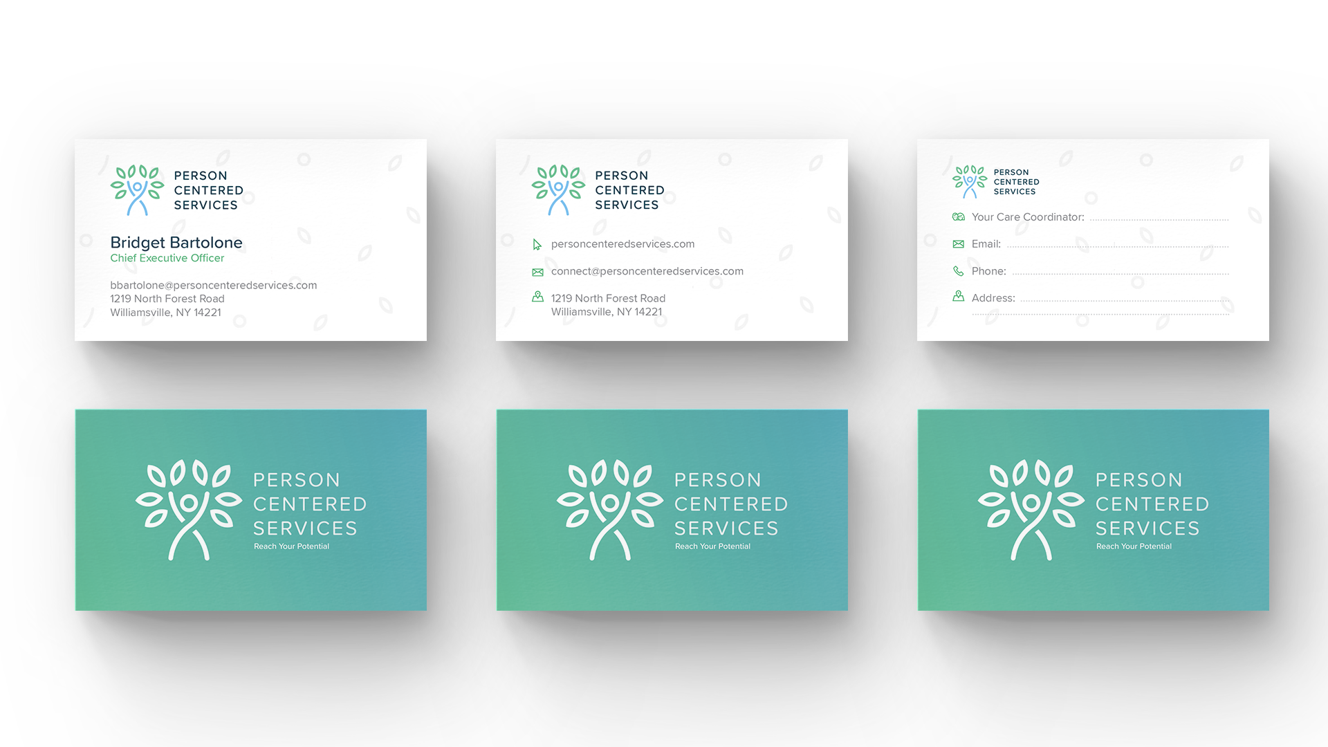 Person Centered Services business cards
