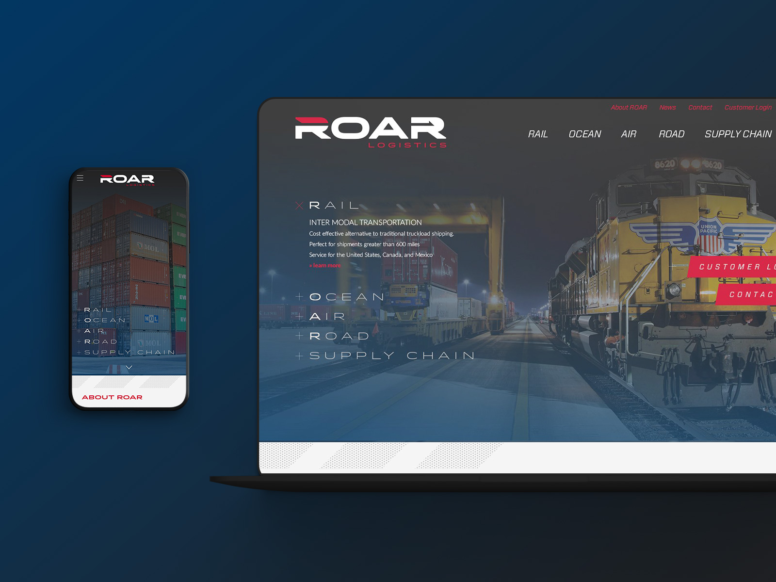 ROAR Logistics website