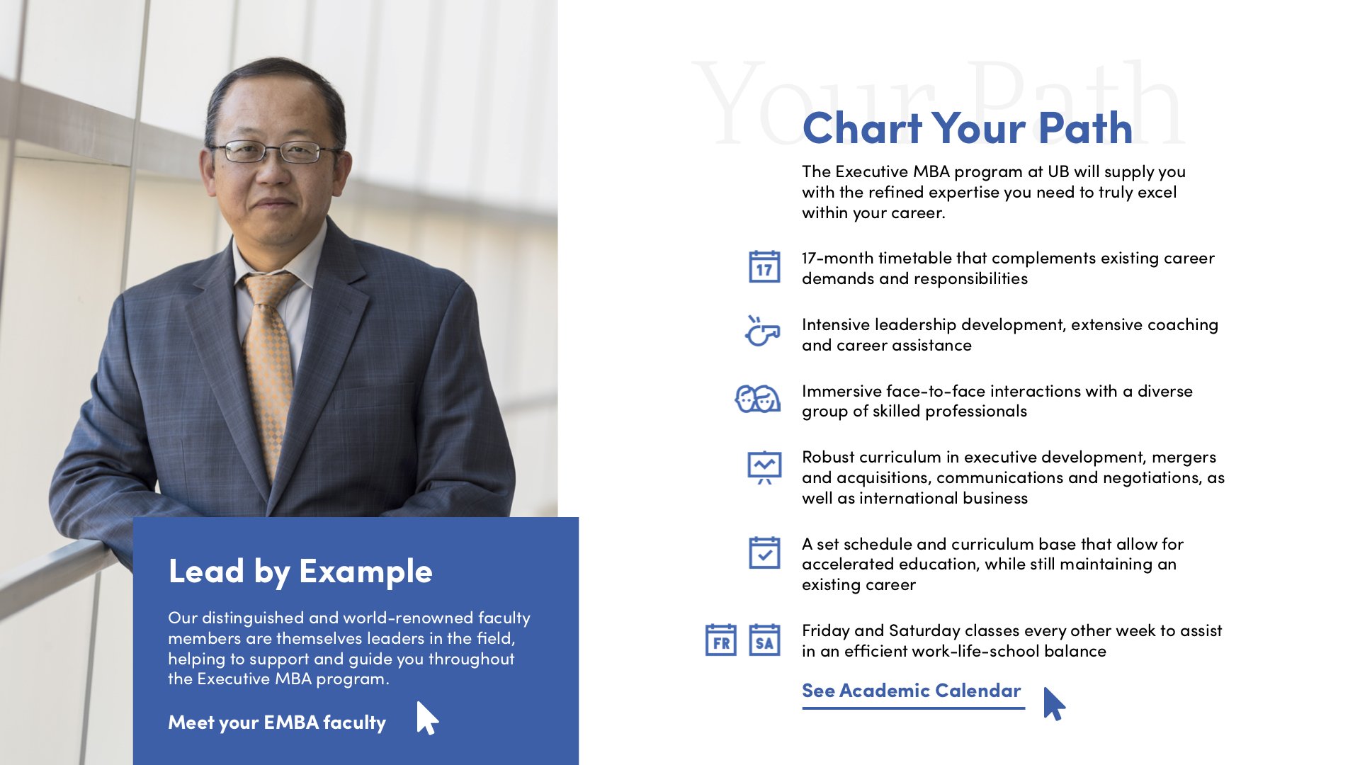 UB Executive MBA eBrochure inside page