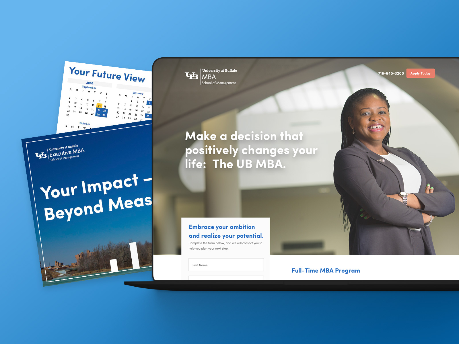 UB School of Management MBA marketing materials