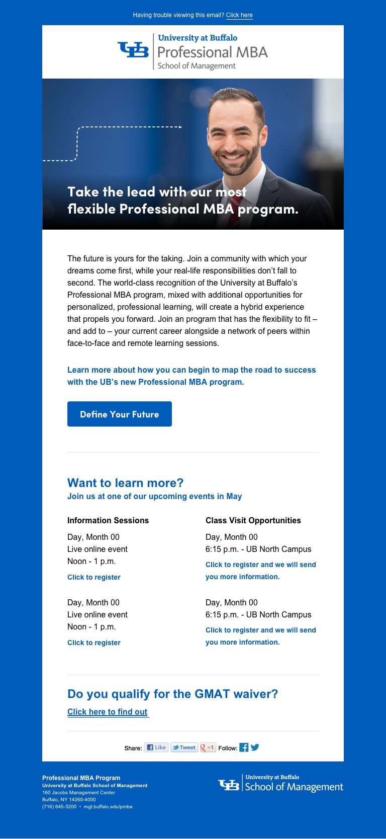 UB Professional MBA email