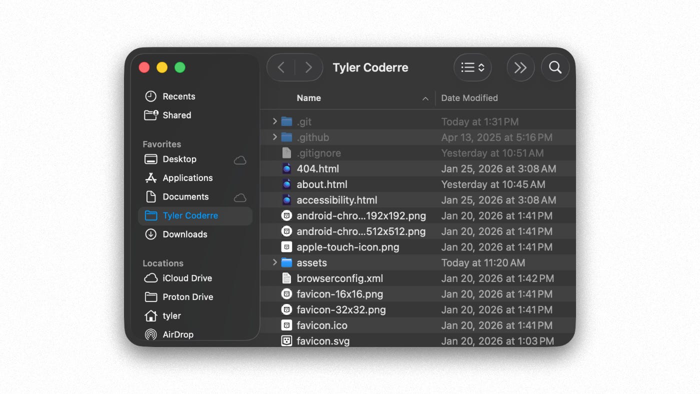 You’ll notice 3 “hidden” files now appearing at the top of the file list.