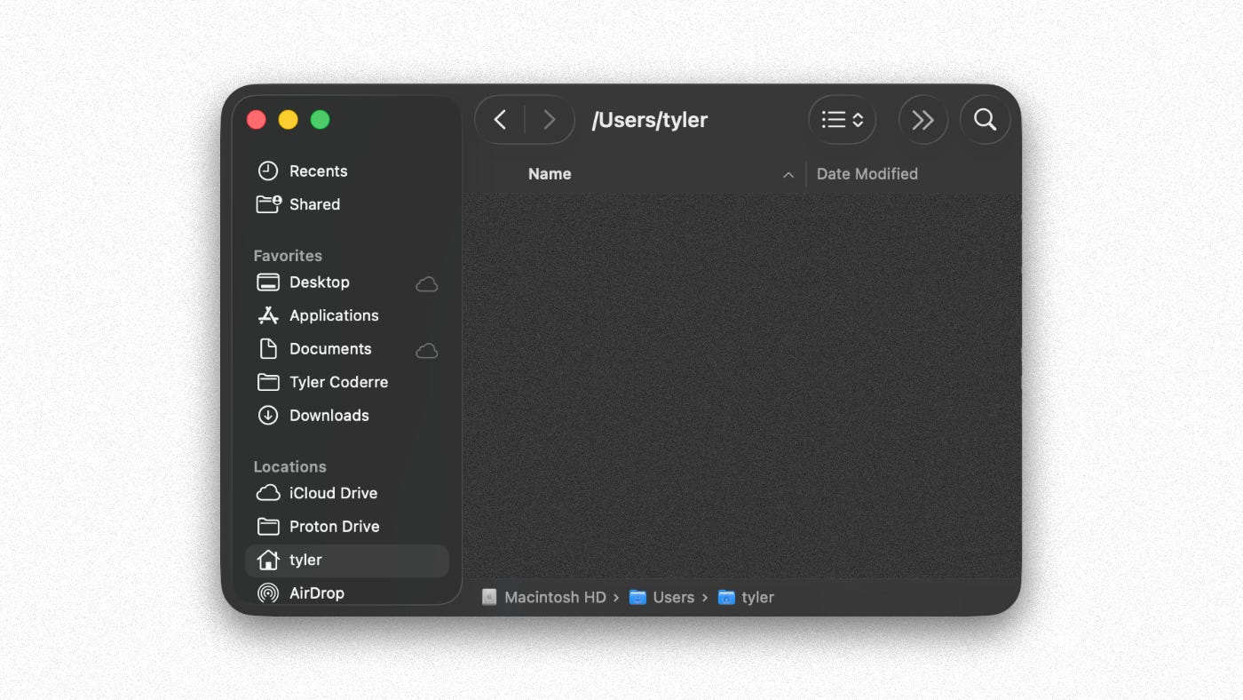 You’ll now notice across the bottom and the title of the Finder window, the directory path enabled.